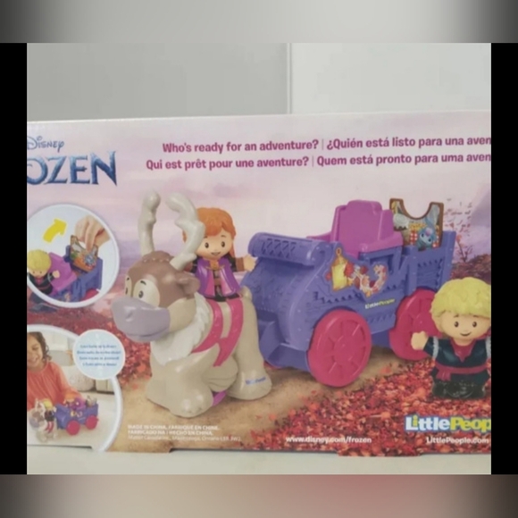Little People Frozen Disney Fisher Price Anna & Kristoff's Wagon - Picture 3 of 3